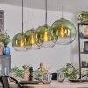 Koyoto hanging light, globe light, pendant light green, clear, 4-light sources