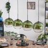 Koyoto hanging light, globe light, pendant light green, clear, 4-light sources