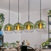 Koyoto hanging light, globe light, pendant light green, clear, 4-light sources