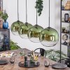Koyoto hanging light, globe light, pendant light green, clear, 4-light sources