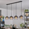 Koyoto hanging light, globe light, pendant light clear, Smoke-coloured, 4-light sources