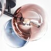 Chehalis ceiling light, globe light blue, green, clear, coppery, 4-light sources