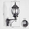 Lentua outdoor wall light, wall light black, silver, 1-light source, Motion sensor