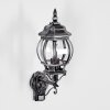 Lentua outdoor wall light, wall light black, silver, 1-light source, Motion sensor