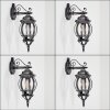 Lentua outdoor wall light, wall light black, silver, 1-light source