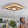 Falmir ceiling light LED Wood like finish, black, 1-light source