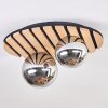 Venok ceiling light, globe light Wood like finish, black, 2-light sources