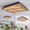 Vorlix ceiling light LED Wood like finish, black, 1-light source