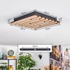 Vorlix ceiling light LED Wood like finish, black, 1-light source