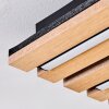 Vorlix ceiling light LED Wood like finish, black, 1-light source