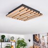 Vorlix ceiling light LED Wood like finish, black, 1-light source
