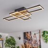 Donik ceiling light LED chrome, Wood like finish, black, 1-light source