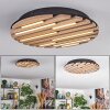Vorlix ceiling light LED Wood like finish, black, 1-light source