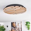 Vorlix ceiling light LED Wood like finish, black, 1-light source