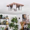 Donar ceiling light Wood like finish, 4-light sources