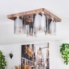 Donar ceiling light Wood like finish, 4-light sources