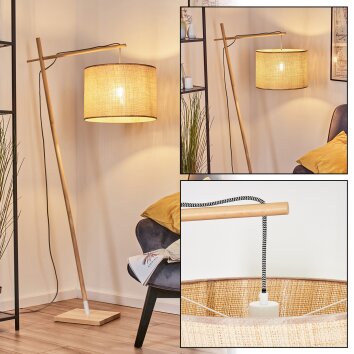 Sabadim floor lamp Ecru, white, 1-light source