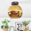 Koyoto ceiling light, globe light gold, 1-light source