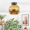 Koyoto ceiling light, globe light gold, 1-light source