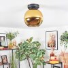 Koyoto ceiling light, globe light 20 cm gold, 1-light source