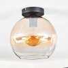 Koyoto ceiling light, globe light Amber, clear, 1-light source
