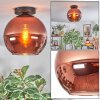 Koyoto ceiling light, globe light coppery, 1-light source