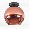 Koyoto ceiling light, globe light coppery, 1-light source