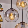 Koyoto hanging light, globe light, pendant light Amber, clear, Smoke-coloured, 4-light sources