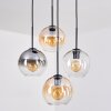 Koyoto hanging light, globe light, pendant light Amber, clear, Smoke-coloured, 4-light sources