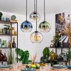 Koyoto hanging light, globe light, pendant light Amber, blue, green, clear, Smoke-coloured, 4-light sources