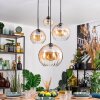 Koyoto hanging light, globe light, pendant light 30 cm Amber, clear, 4-light sources