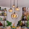 Koyoto hanging light, globe light, pendant light 30 cm Amber, clear, 4-light sources