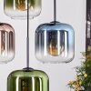 Lauden hanging light, globe light, pendant light blue, green, clear, coppery, 4-light sources