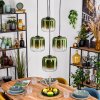 Lauden hanging light, globe light, pendant light green, clear, 4-light sources