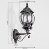 Lentua outdoor wall light, wall light black, silver, 1-light source