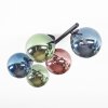 Chehalis ceiling light, globe light blue, green, coppery, 5-light sources