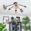 Koyoto ceiling light, globe light 77.5 cm Amber, clear, Smoke-coloured, 6-light sources