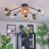 Koyoto ceiling light, globe light 77.5 cm Amber, clear, Smoke-coloured, 6-light sources