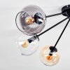 Koyoto ceiling light, globe light 77.5 cm Amber, clear, Smoke-coloured, 6-light sources