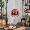 Koyoto hanging light, globe light, pendant light clear, coppery, 1-light source