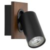 Osram lights Spot ceiling light, ceiling spotlight LED Wood like finish, black, 1-light source