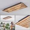 Vorlix ceiling light LED Wood like finish, black, 1-light source