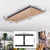 Vorlix ceiling light LED Wood like finish, black, 1-light source