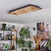 Vorlix ceiling light LED Wood like finish, black, 1-light source