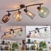 Velaris ceiling light, globe light black, 4-light sources