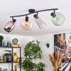 Velaris ceiling light, globe light black, 4-light sources