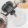 Chehalis ceiling light, globe light Amber, clear, Smoke-coloured, 5-light sources