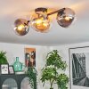 Gastor ceiling light, globe light Amber, clear, Smoke-coloured, 4-light sources