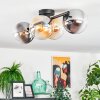 Gastor ceiling light, globe light Amber, clear, Smoke-coloured, 4-light sources