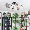 Koyoto ceiling light, globe light 77.5 cm Amber, clear, Smoke-coloured, 6-light sources